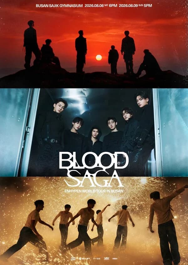 ENHYPEN's World Tour 'BLOOD SAGA' Busan Concert Sold Out... New Song 'Bloody Paradise' to Be Revealed for the First Time
