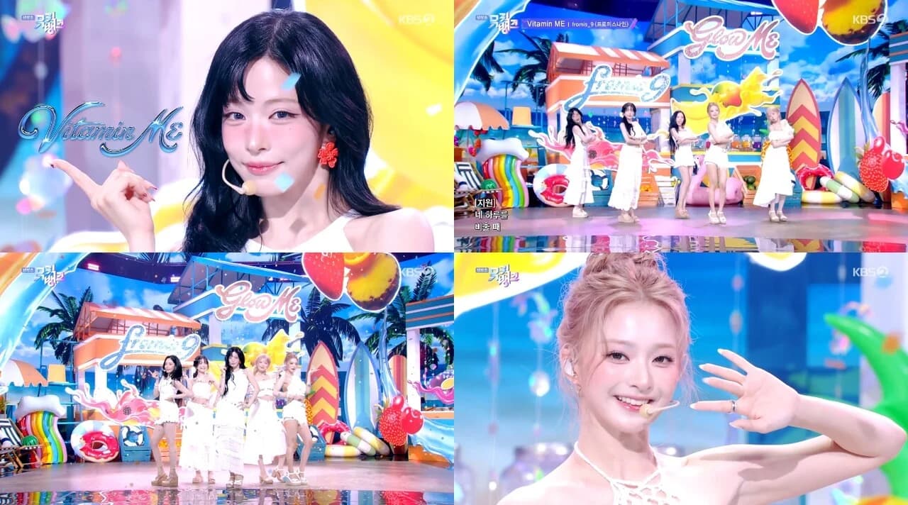 fromis_9 Delivers Refreshing Summer Vibes with 'Vitamin ME'… Captivates Audience on 'Music Bank'