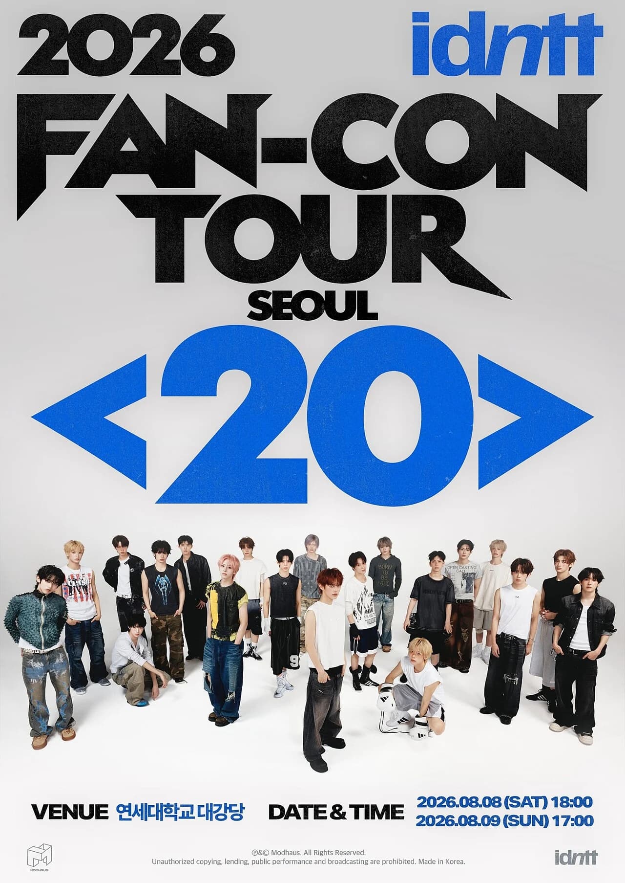 IDNTT Opens First Fan-Con Tour '20' in Seoul… Global Run Across Tokyo, Osaka, and Macao