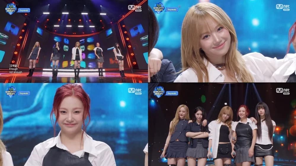 AOMG's First Girl Group Keyveatz Takes the Stage with 'SUCK IT UP' on 'M Countdown'... Intense Contrasting Charm