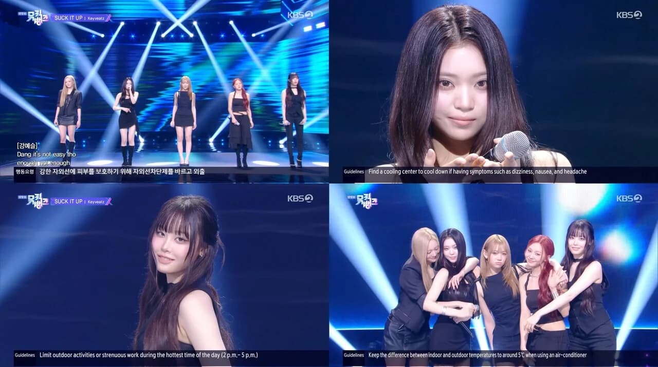 Keyveatz Proves AOMG's First Girl Crew's Identity with 'SUCK IT UP' Stage... Complete Aura on Music Bank