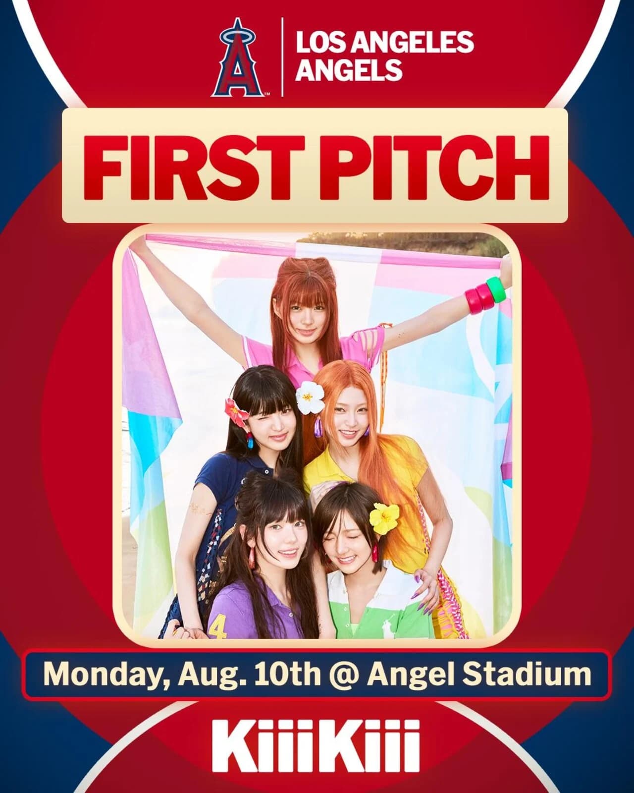 KiiiKiii Makes Major League Baseball Debut Simultaneously with 3rd Mini Album Comeback... Kiya Takes the Mound for First Pitch at LA Angels Game