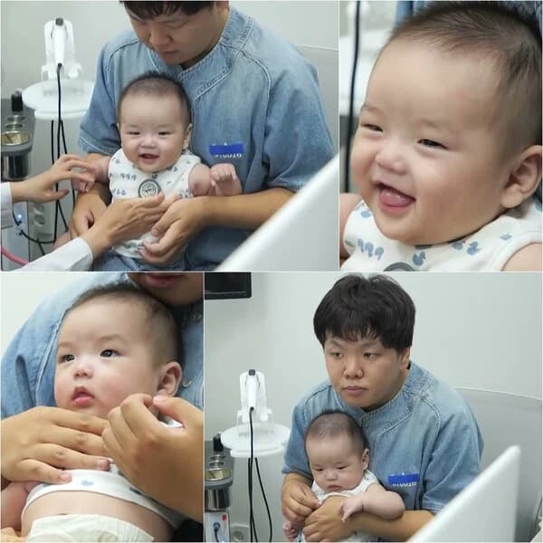 KwakTube's Son Taesan Grows to 8.3kg and 69.2cm at 4 Months... Shows 'Gentle Nature' Even After Vaccination