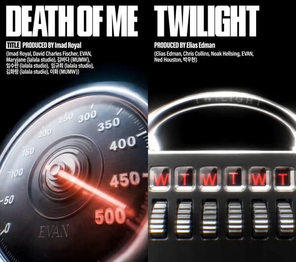 EVAN Releases Track Sampler for First Mini Album 'DEATH OF ME'... Co-Wrote and Composed 'Death of Me' and 'Twilight'