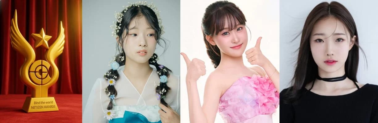 Bin Ye-seo and Kim Da-hyun in a '12-Vote' Cliffhanger for Netizen Awards Female Singer Prize... Jung Seo-joo Chasing in Third