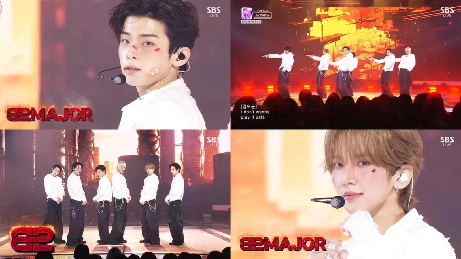 82MAJOR Stages 'Like Fire' Comeback on 'Inkigayo'... Toppes Bugs Chart and Surges on Global Charts