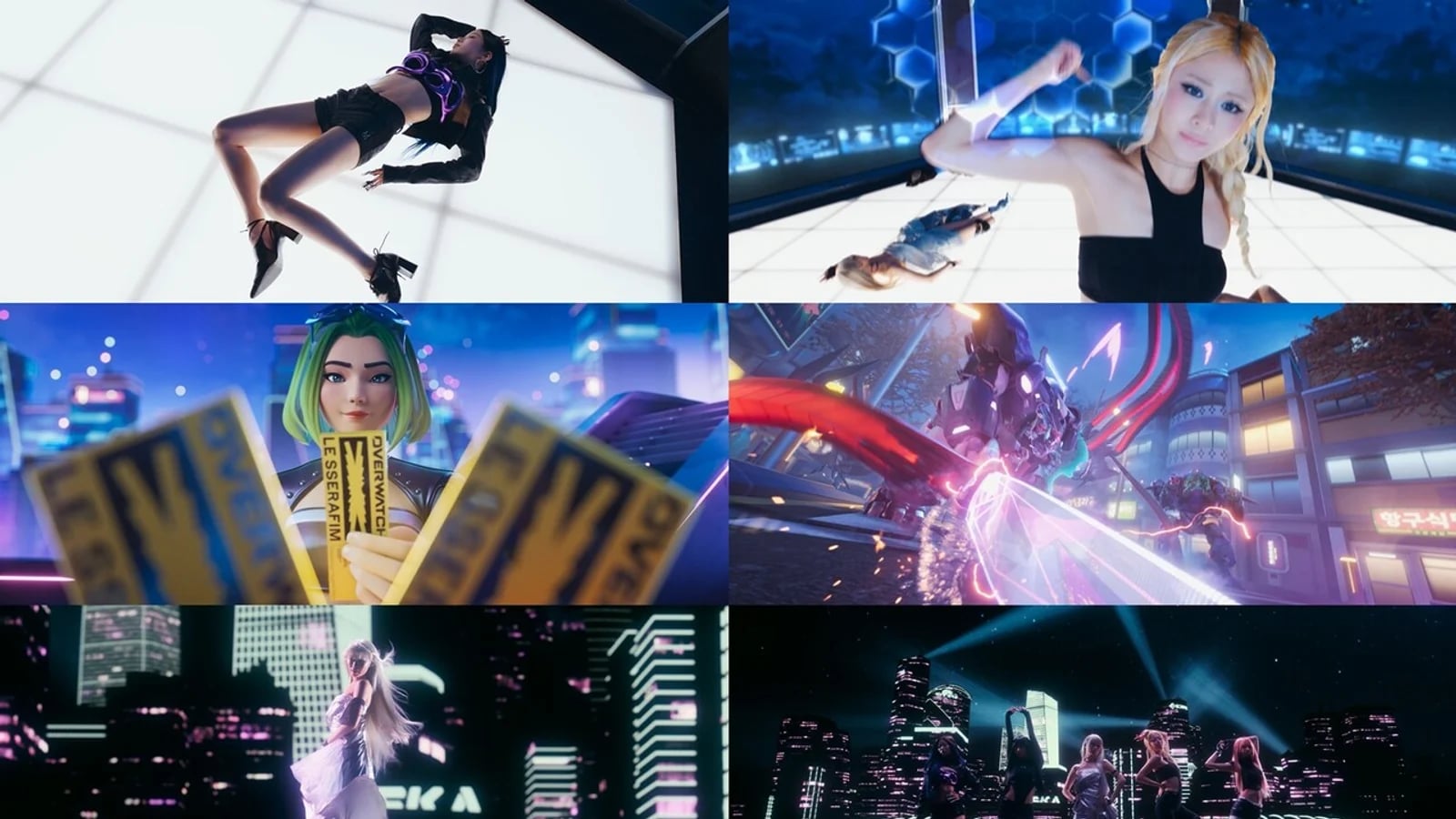LE SSERAFIM's 'Made My Night' MV Reunites with 'Overwatch'… A Narrative Bridging Reality and the Virtual World