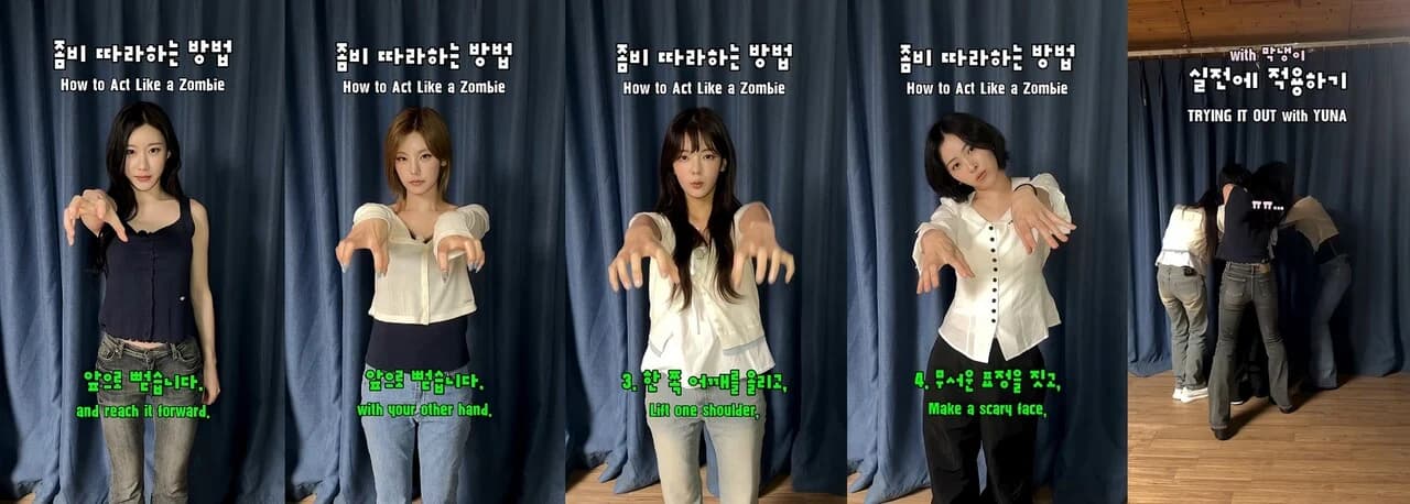ITZY Opens 'Zombie Acting Class'... Arms Bent and Heads Dropped, Bursting with Laughter
