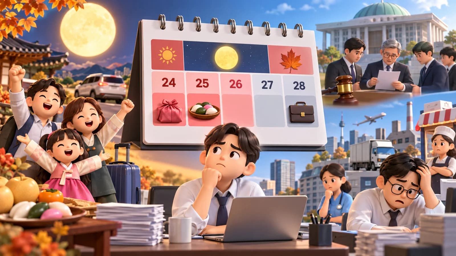 Will Monday the 28th After Chuseok Holiday Become a Day Off? Why It Doesn't Qualify as a Substitute Holiday and the Debate Over Designating a Temporary Public Holiday