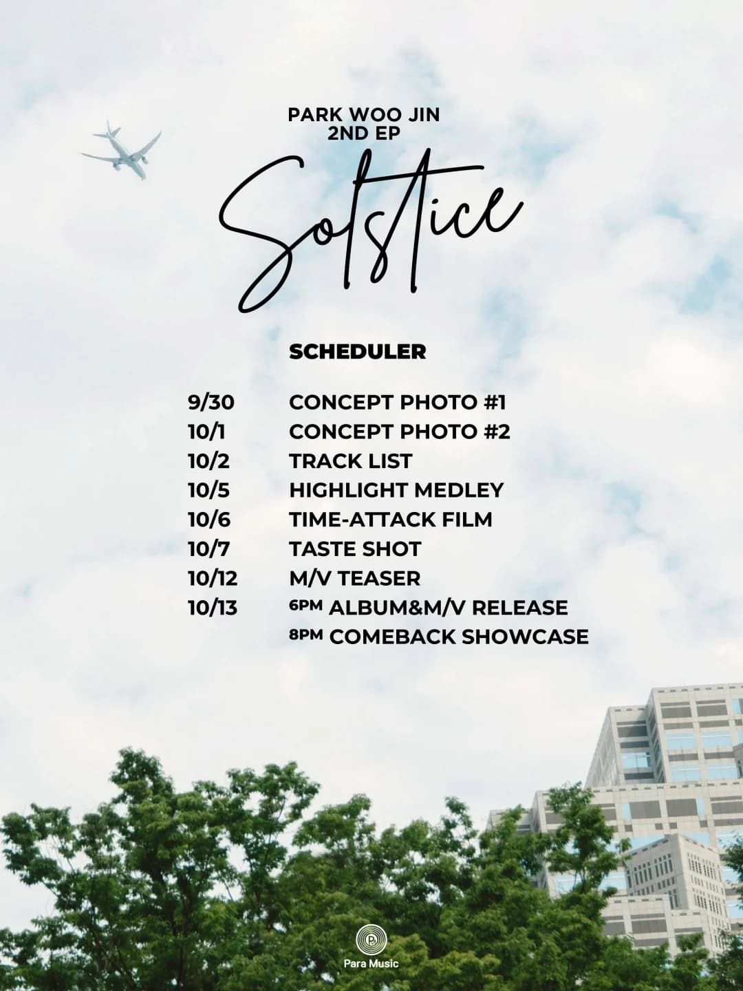 Park Woo-jin to Release Second EP 'Solstice' on October 13... First Comeback Since Joining Paramusic