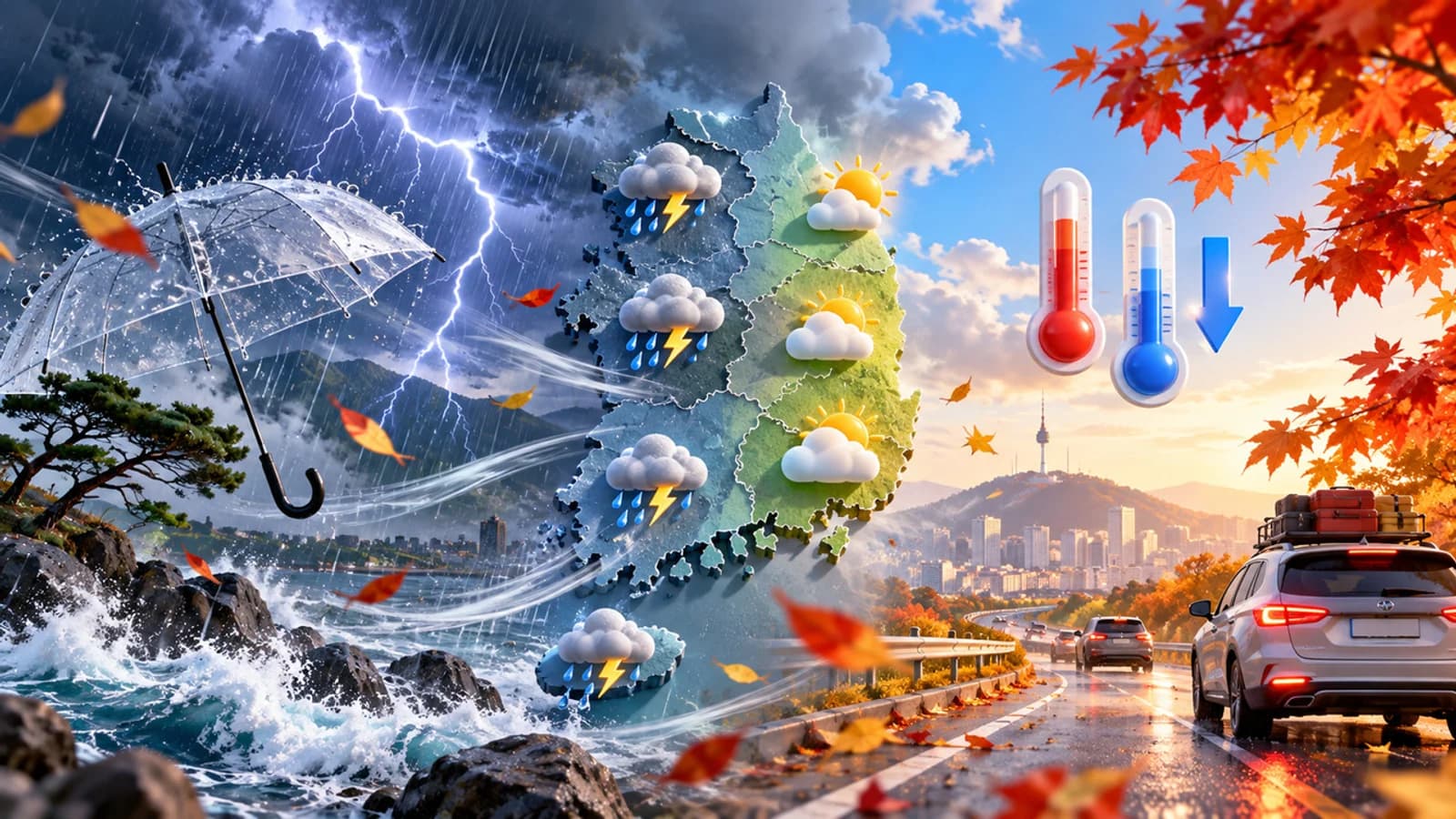 First October Holiday, National Foundation Day: Clear Skies but Temperature Gap Up to 15 Degrees... Rain, Gusts, and Thunderstorms Possible in Latter Half of Holiday