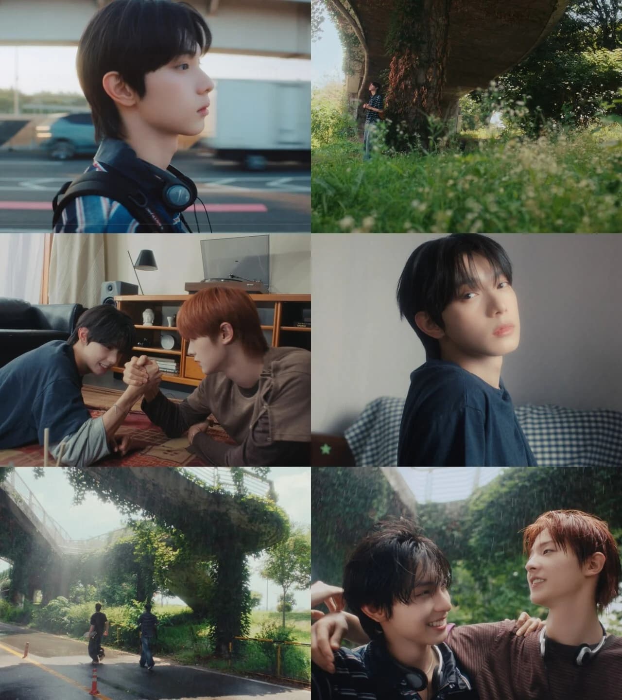 PLAY YOU Teases Comeback with Second Concept Film for Mini Album 'LOVEHOOD' — Choi Ripwoo and Kang Woojin Evoke a 'Youth Film' Under Sun Shower