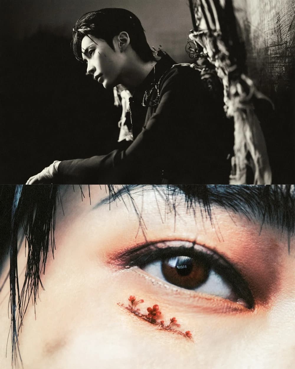 Sung Han-bin Reveals Final Concept Photos for First Solo EP 'DEAD:ALIVE'... Decadent Beauty and Mystery Completed with Wound Makeup and Red Flowers