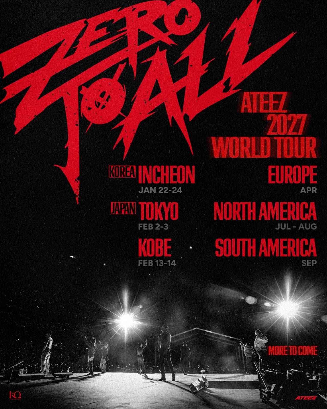 ATEEZ Confirms 2027 World Tour 'Zero to All'... Kicking Off in Incheon in January