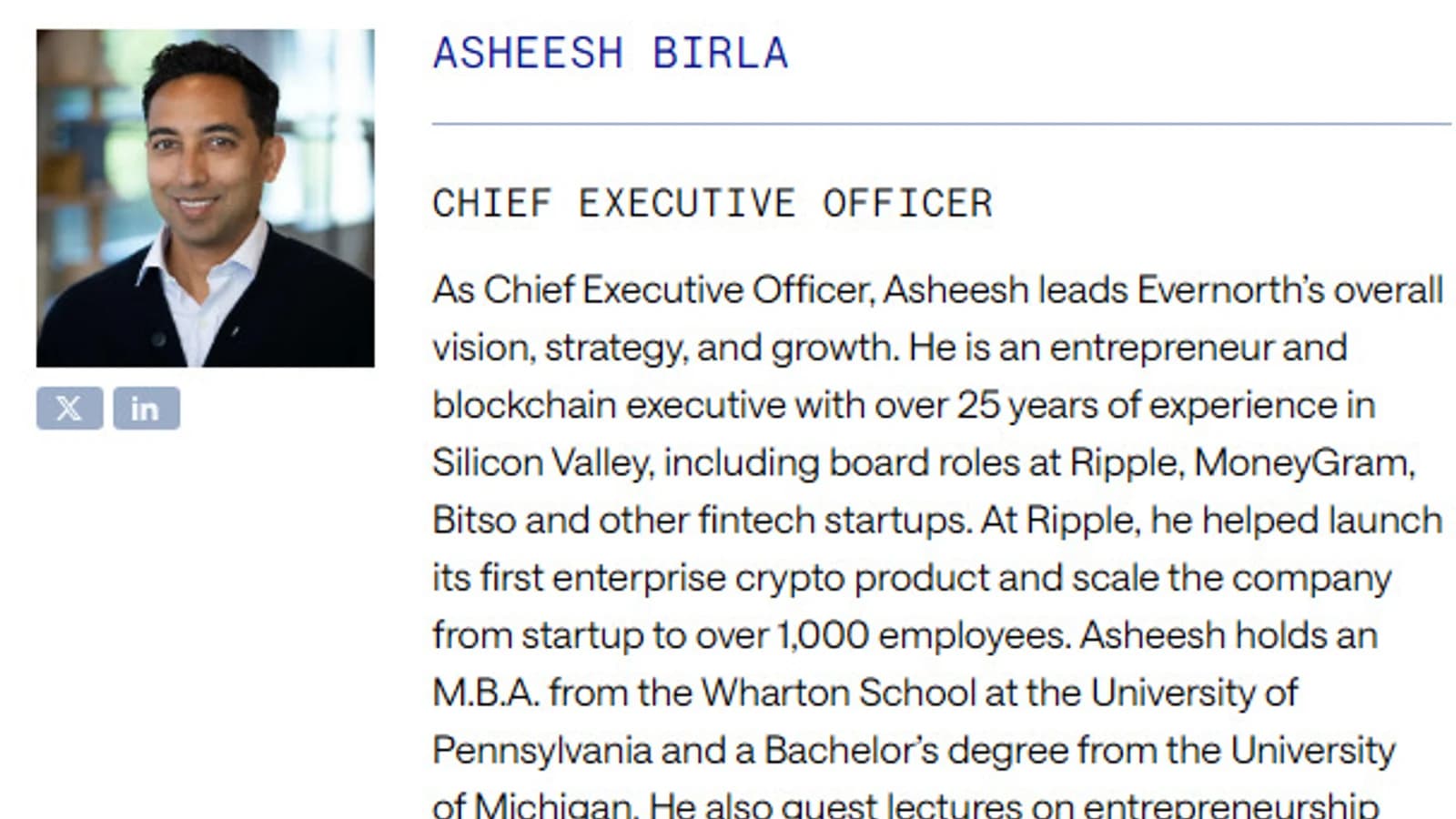 How Close Are Evernorth and Ripple?... Ripple Listed as Sponsor with CEO Brad Garlinghouse and David Schwartz Joining as Advisors