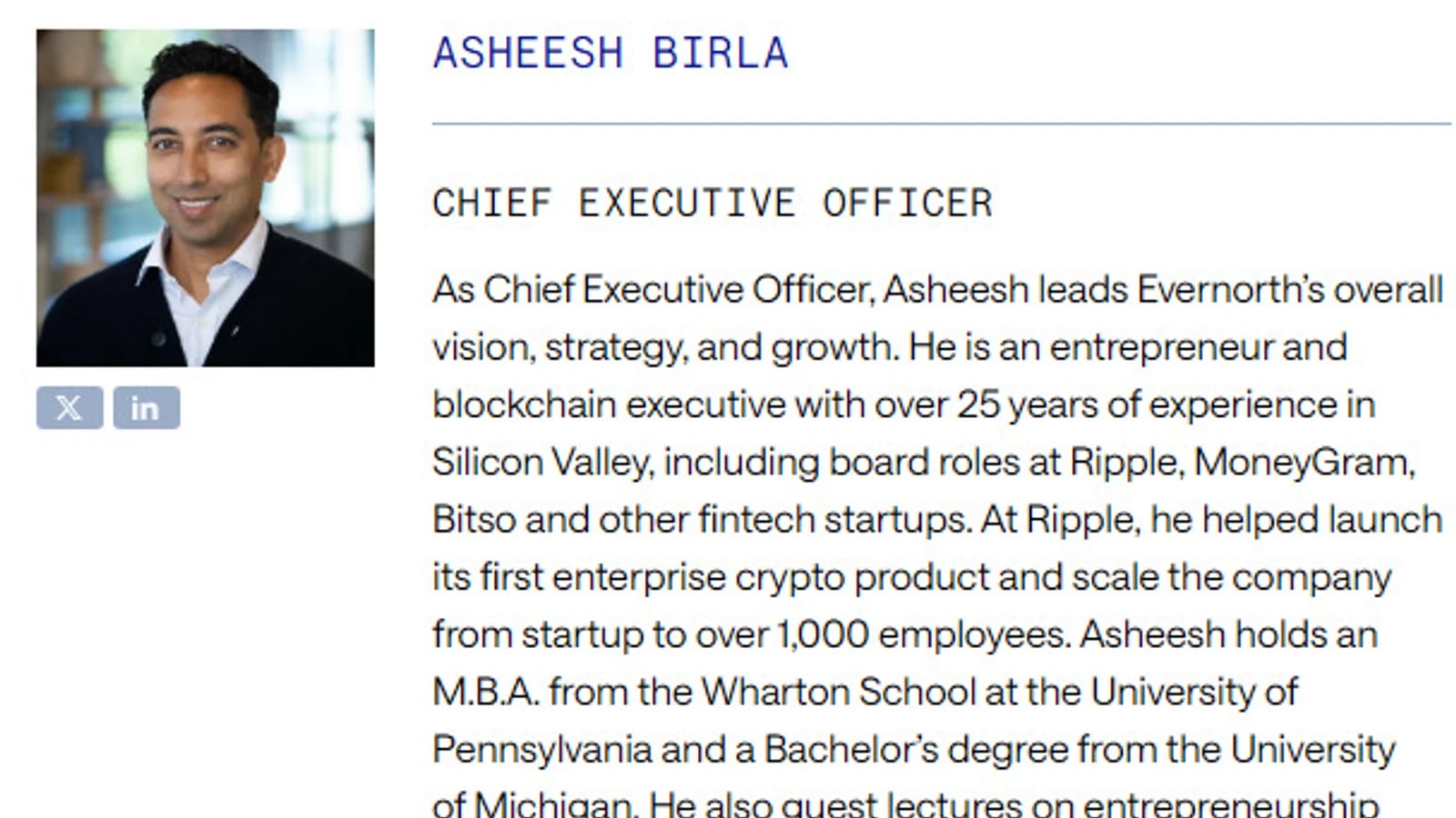 How Close Are Evernorth and Ripple?... Ripple Listed as Sponsor with CEO Brad Garlinghouse and David Schwartz Joining as Advisors