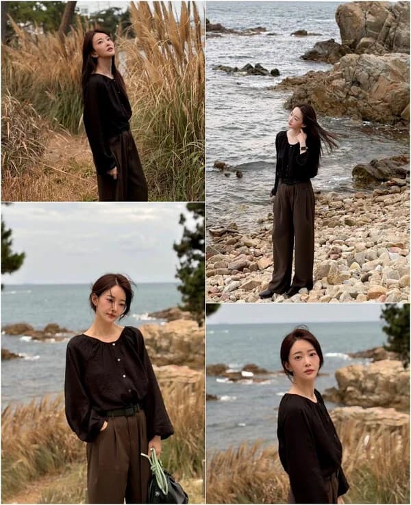 Ahn Yi-seo Releases Autumn-Themed Pictorial Photos... Elegant Aura Against Backdrop of Sea and Reed Field, Updates from the 'Short-Form Goddess'