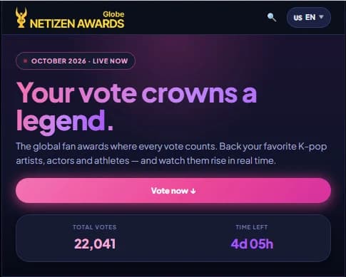 Globe Netizen Awards Surpasses 22,041 Cumulative Votes... Son Tae-jin, Lee Chan-won, and Kian84 Compete for Broadcasting Grand Prize; 'The Legend of the Inner Circle' Leads Culture Awards